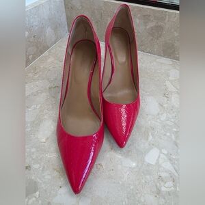 Women's Size 11, Calvin Klein, Red Patent Leather Pumps
